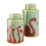 Jar Flamingo set of 2