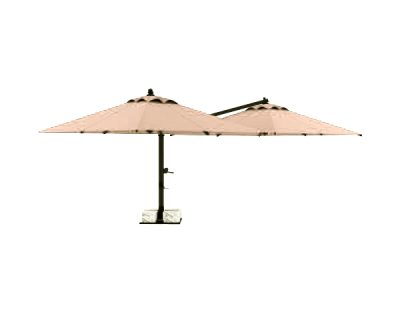 Двоен градински чадър с рамо